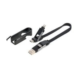 Mini 3-in-1 Multifunctionele Oplaadkabel - USB/USB-C naar Lightning of USB-C