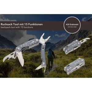 Troika Rucksack Tool - 15-functies Multitool voor Elk Avontuur